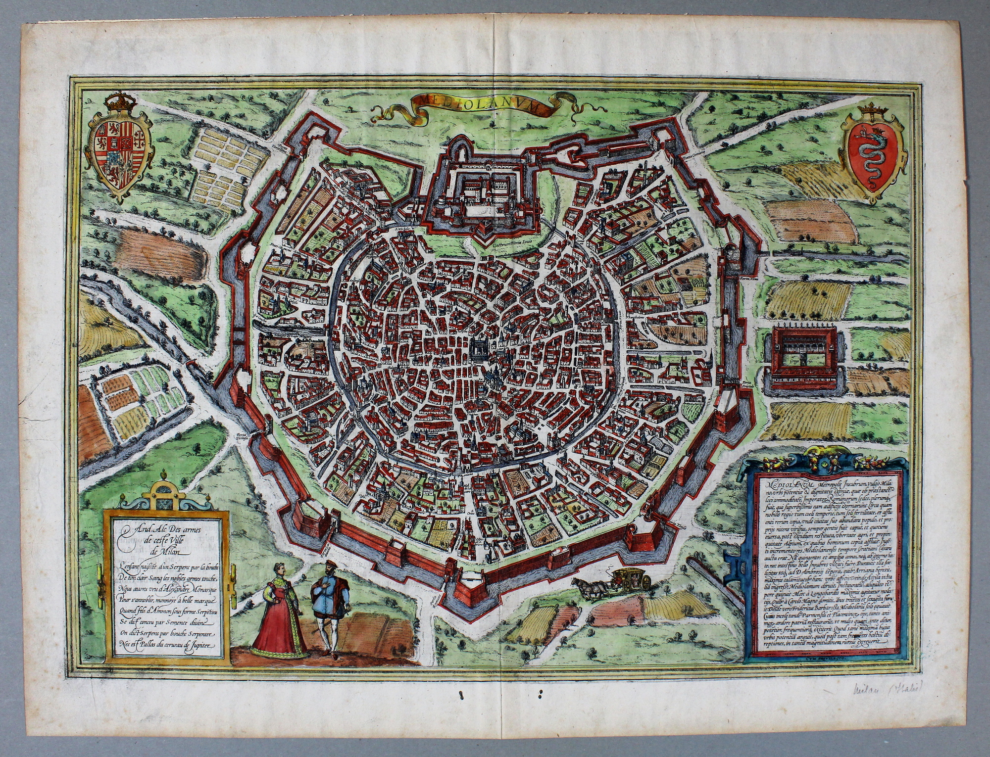 HOGENBERG FRANZ - BRAUN GEORG. Mediolanum Metropolis Insubrum, vulgo Milano. …