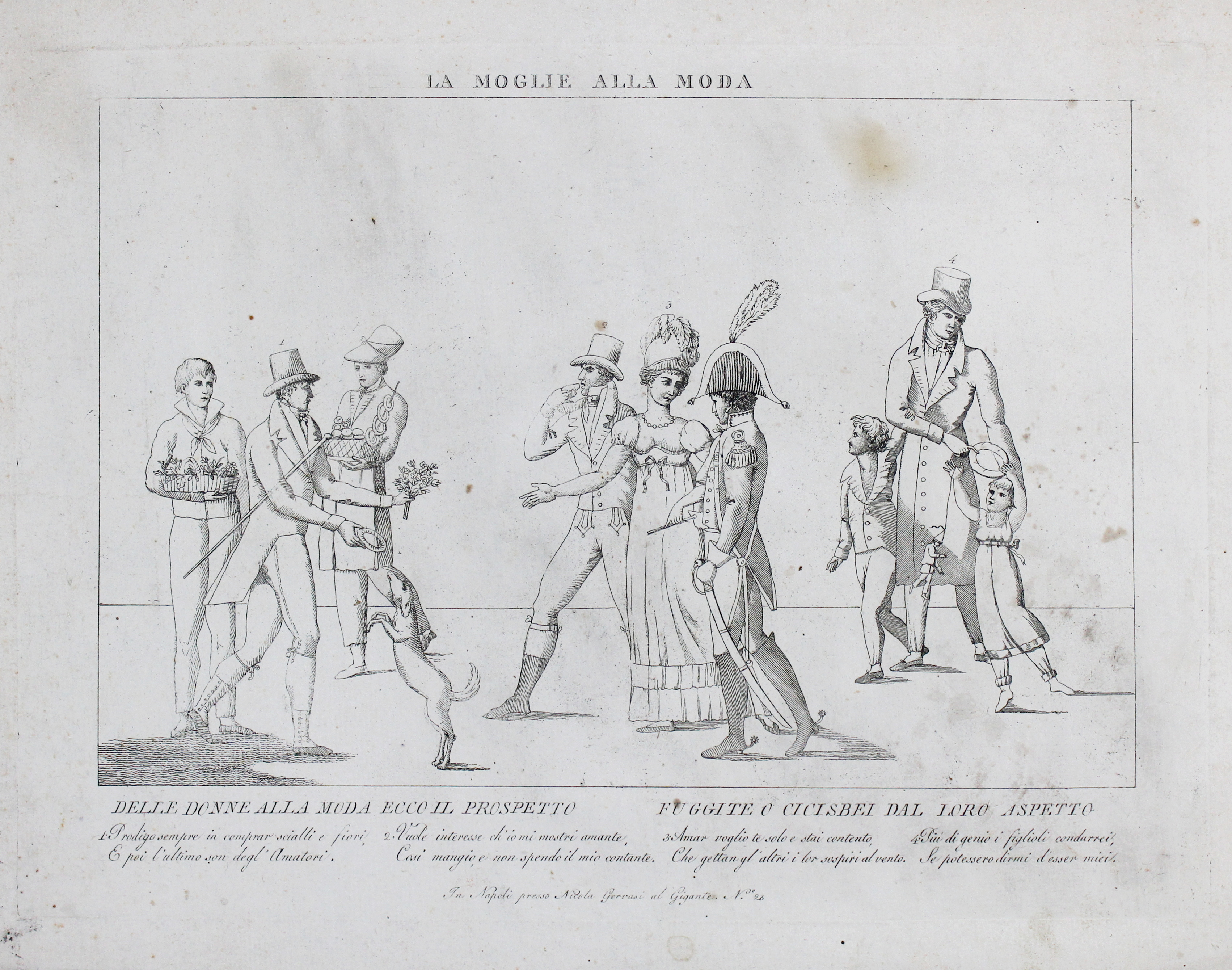 LA MOGLIE ALLA MODA. Napoli, presso Nicola Gervasi al Gigante …