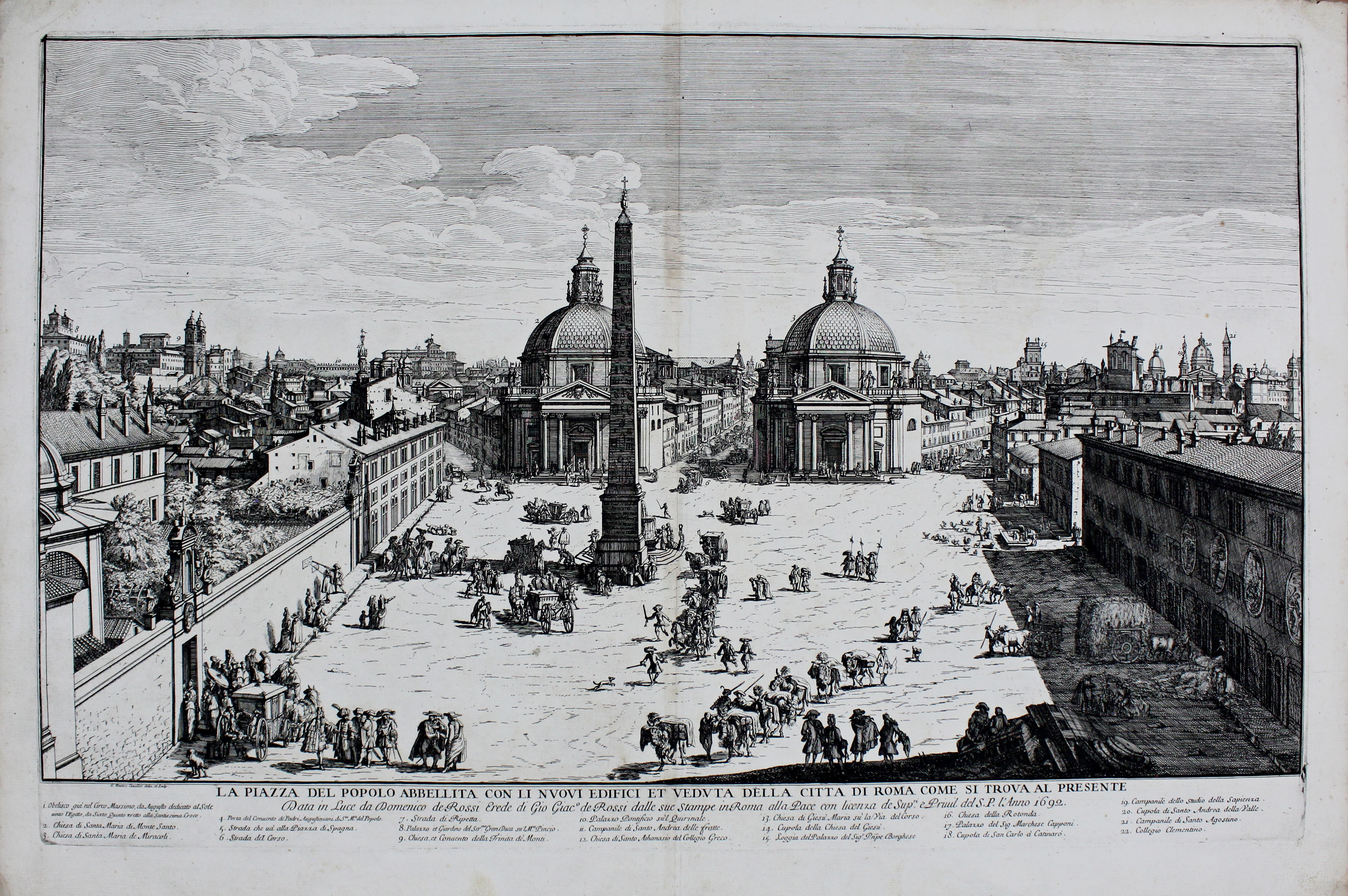 La Piazza del Popolo abbellita con li nuovi edifici et …