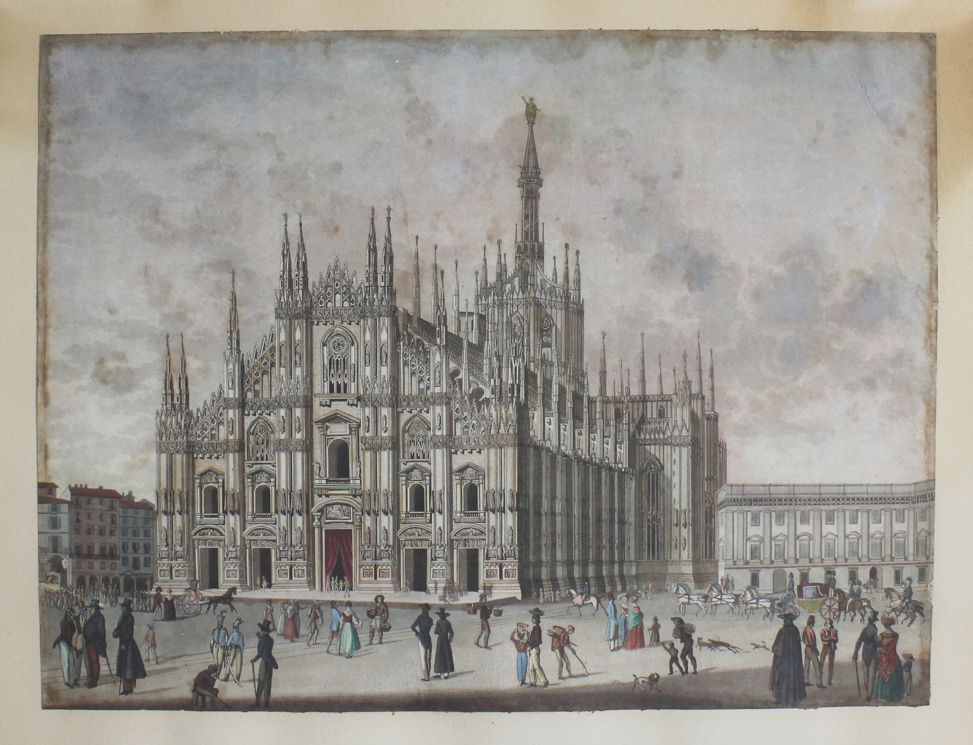 (LANDINI DOMENICO. Veduta del Duomo di Milano - Vue du …
