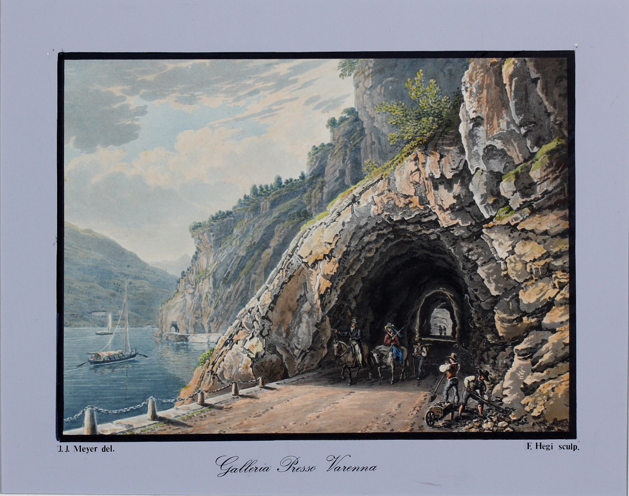 MEYER JOHANN JACOB. (Galleria presso Varenna). Zurigo, 1831.