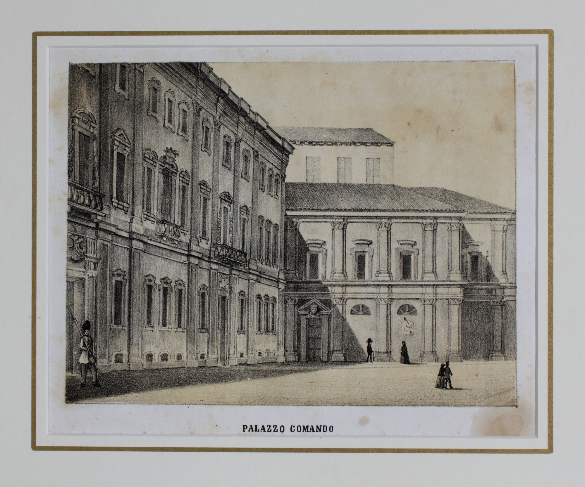 Palazzo del Comando. Milano, Giuseppe Ramazzotti e Luigi Bezzera, 1852.