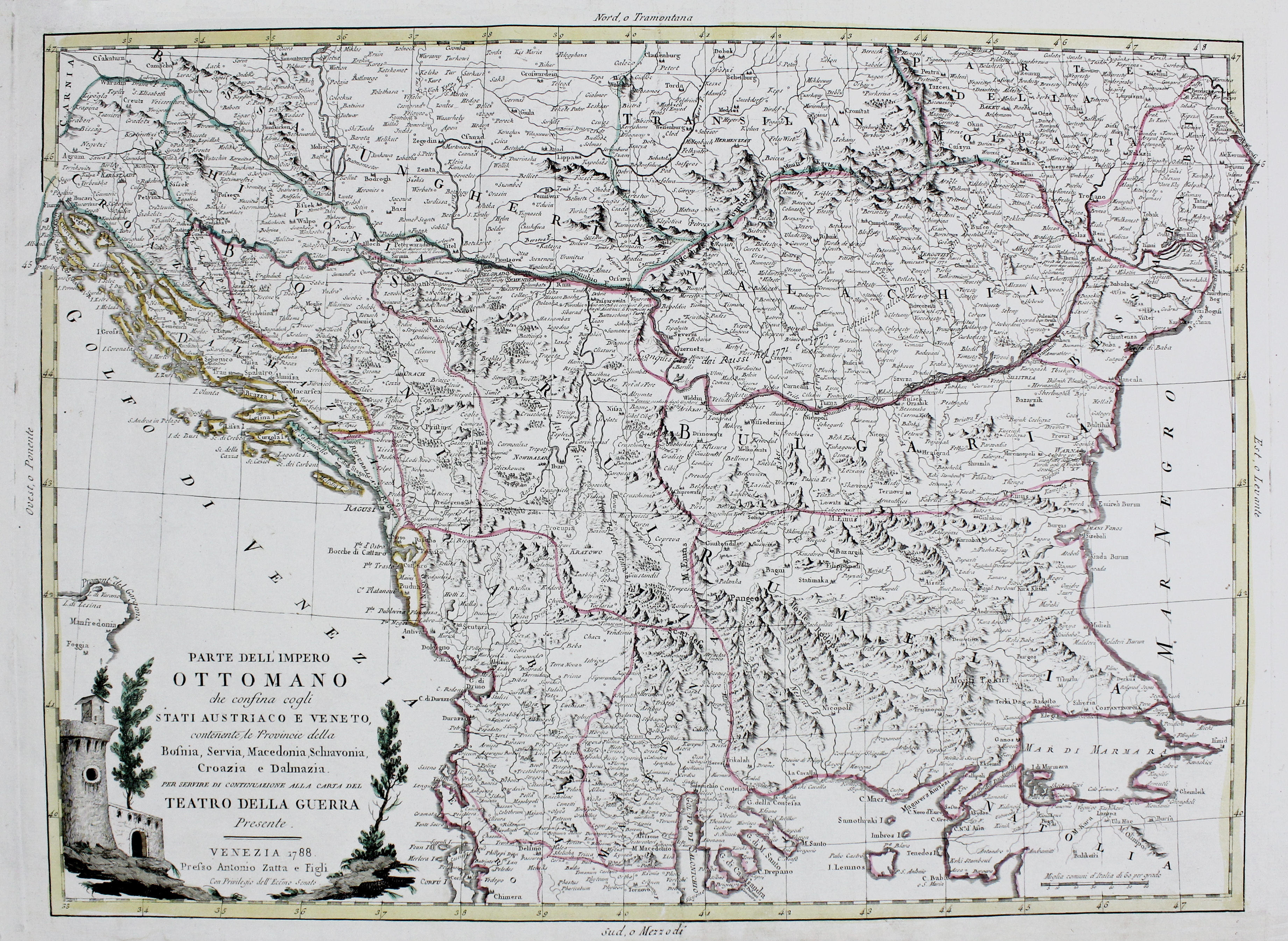 Parte dell'Impero Ottomano che confina con gli Stati Austriaco e …