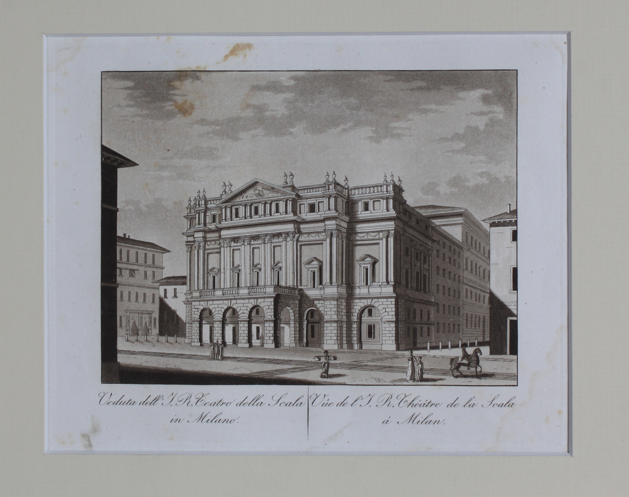 POZZETTI LODOVICO - LANDINI DOMENICO. Veduta dell'I.R. Teatro della Scala …