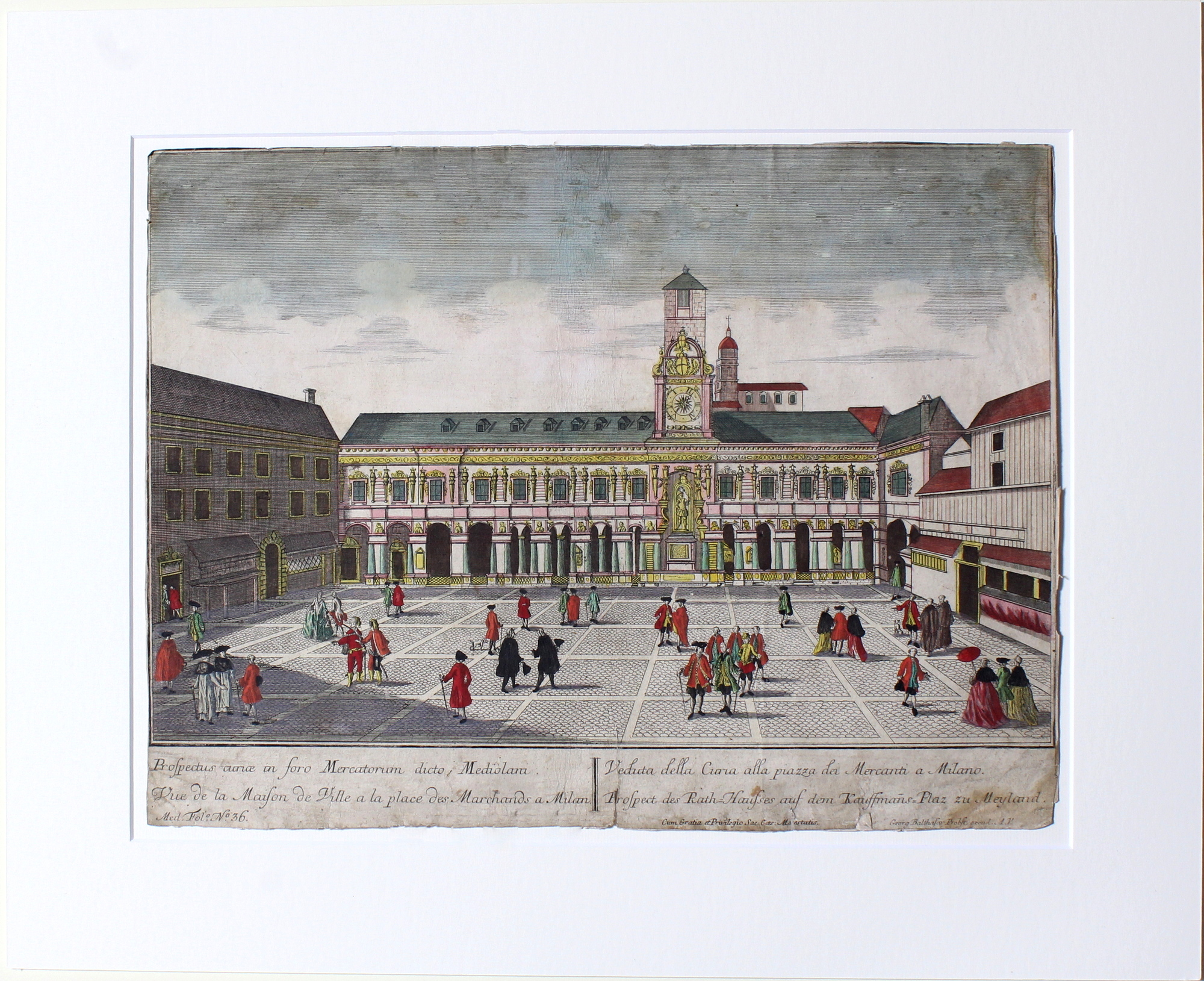 PROBST BALTHASAR GEORG. Prospectus curiae in Foro Merca torum dicto, …