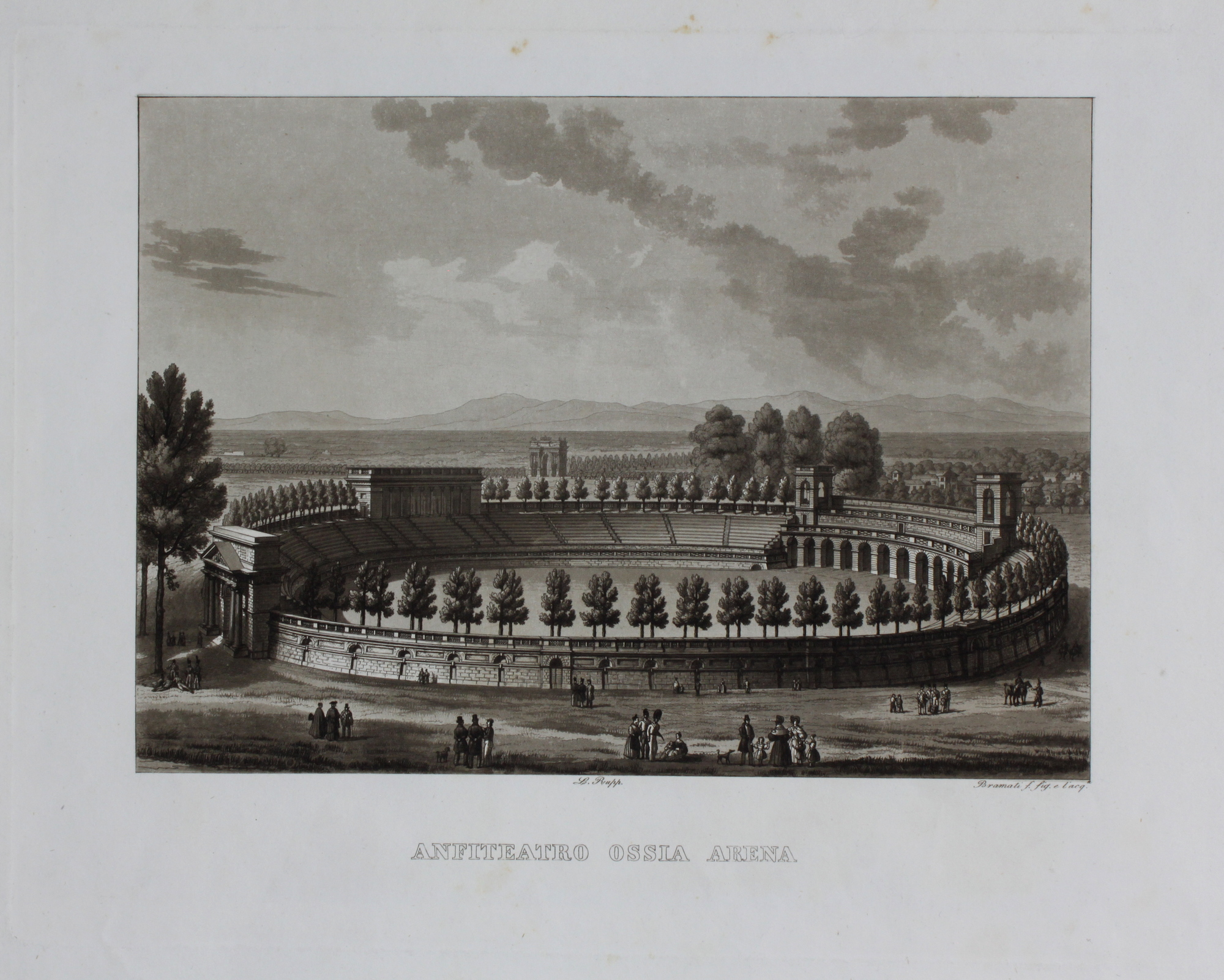 RUPP LADISLAUS - BRAMATI GIUSEPPE. Anfiteatro ossia Arena. Milano, Andrea …