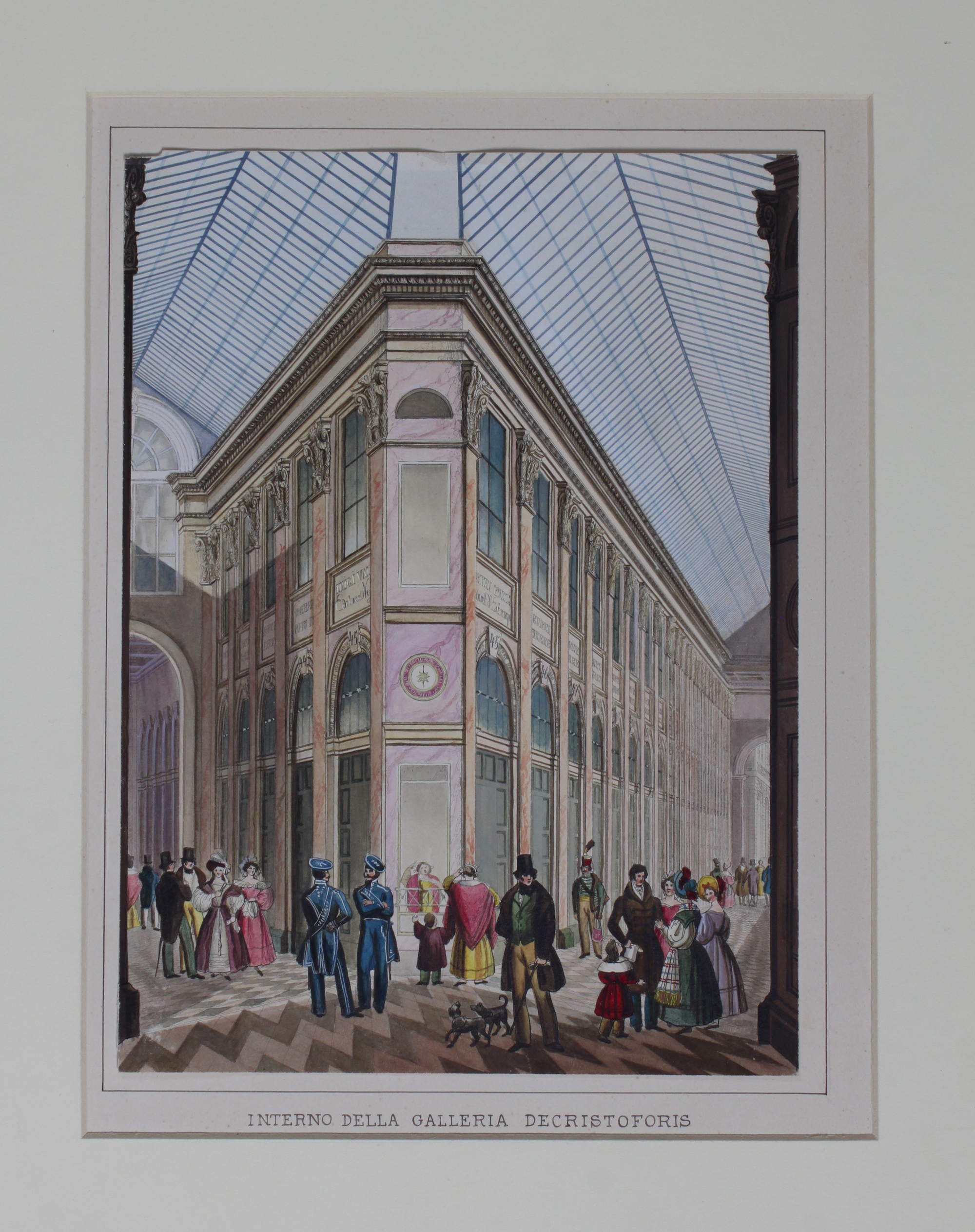 RUPP LADISLAUS - BRAMATI GIUSEPPE. Interno della Galleria De Cristoforis. …