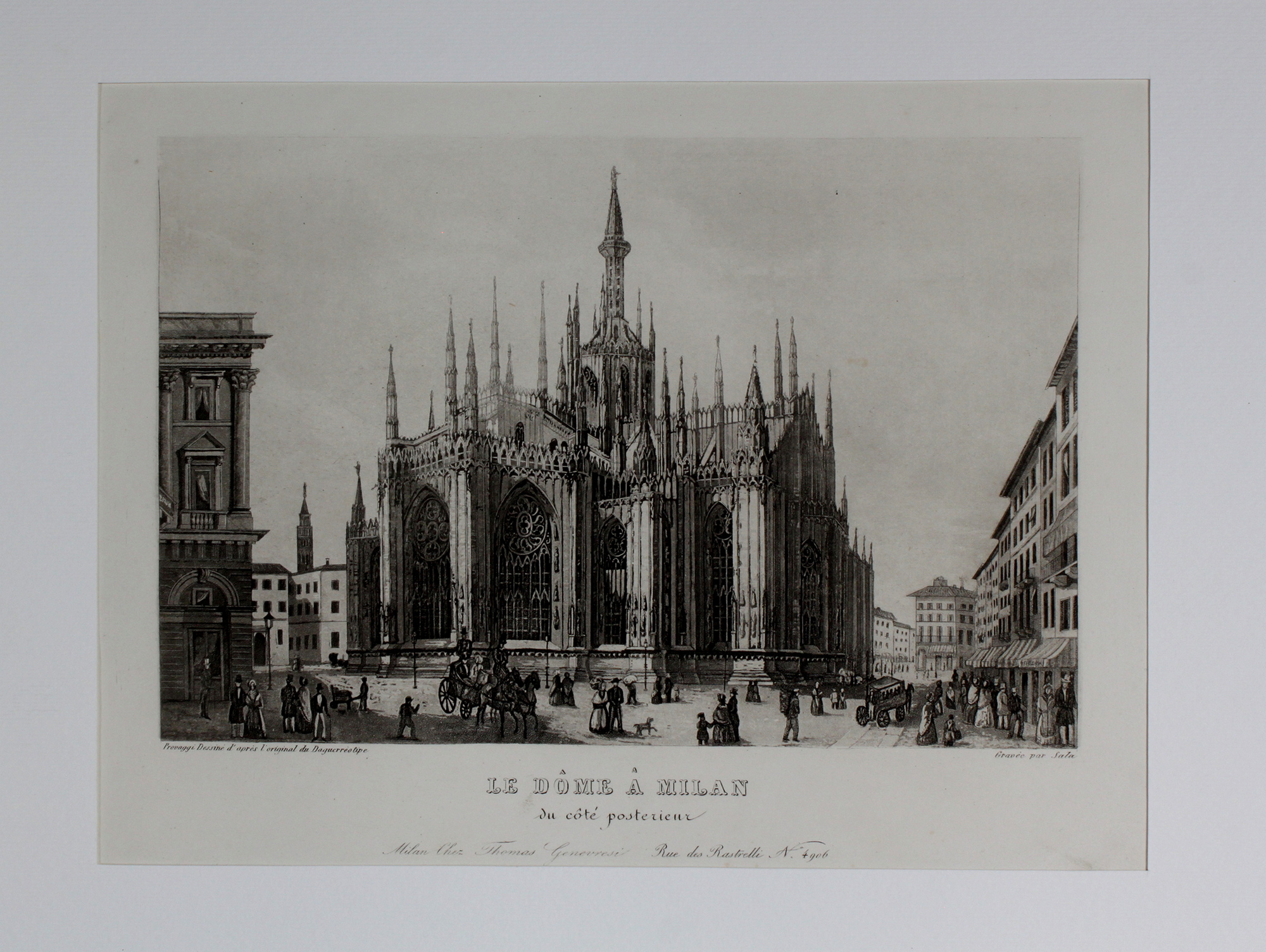 SALA ANGELO. La Dome à Milan du coté posterieur.