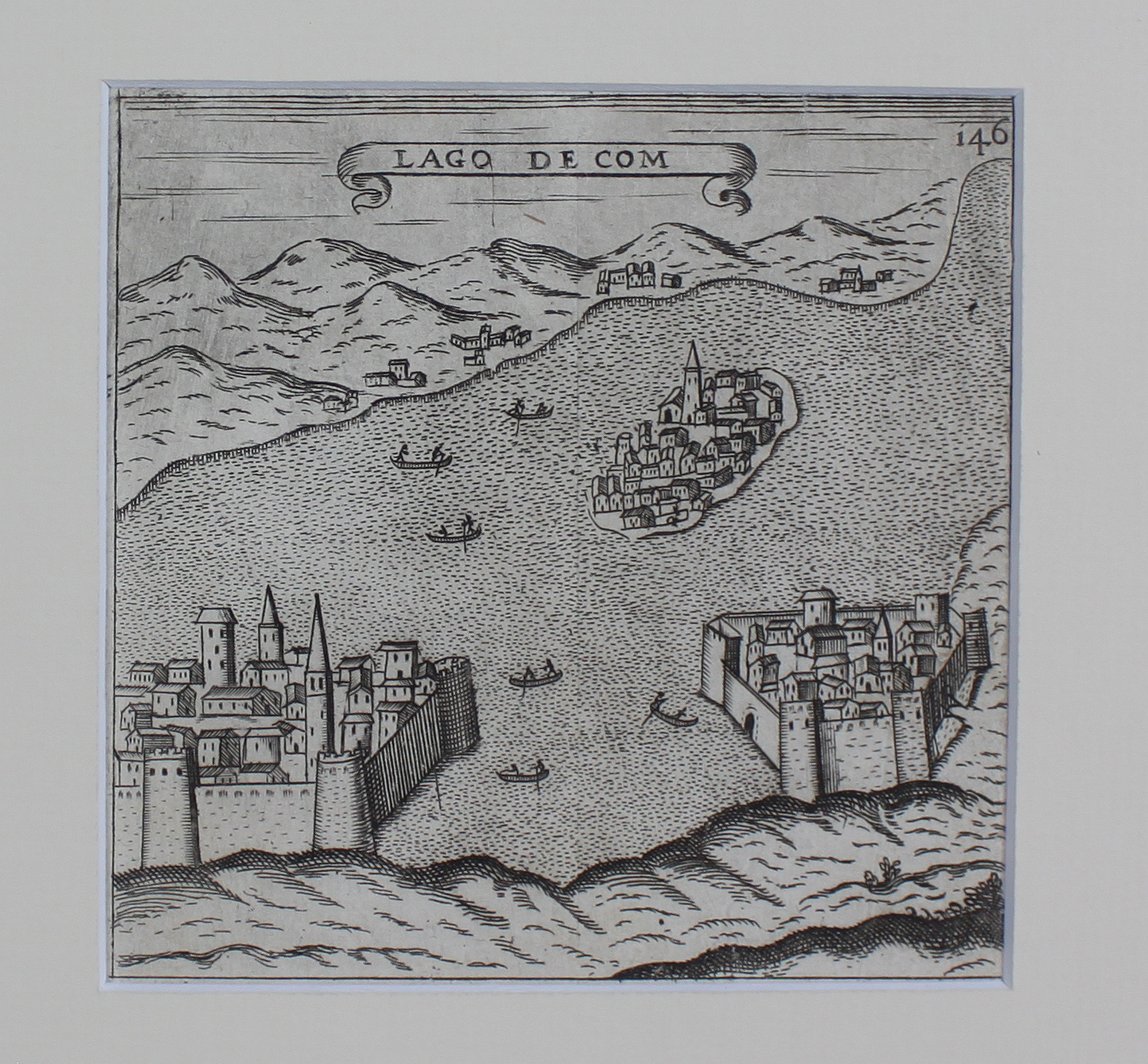 SCOTO FRANCESCO. Lago de Com. Venezia, Giovanni Pietro Brigonci, 1670 …