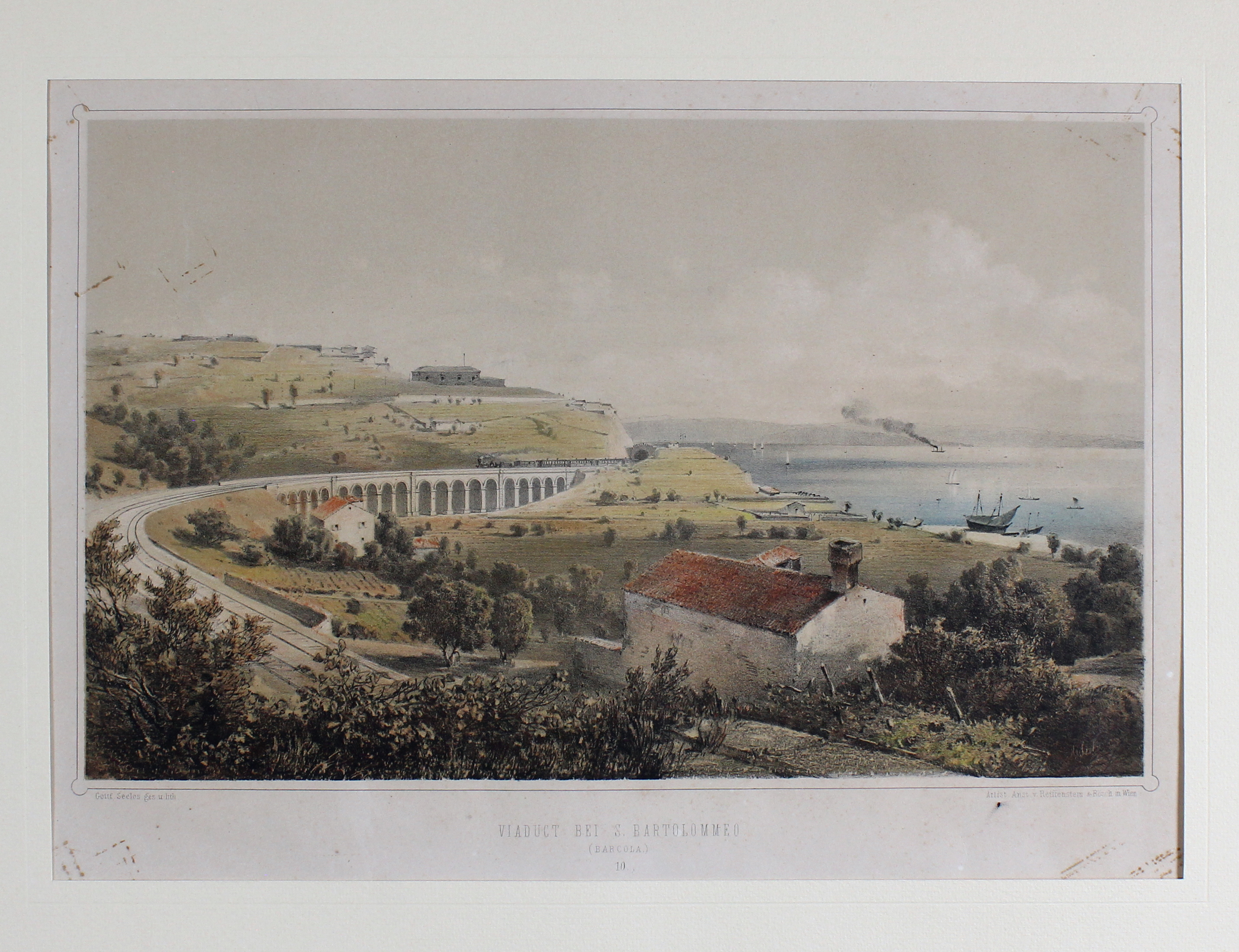 SEELOS JAN. Viaduct Bei S. Bartolommeo (Barcola). - Vienna, Reisenstein …