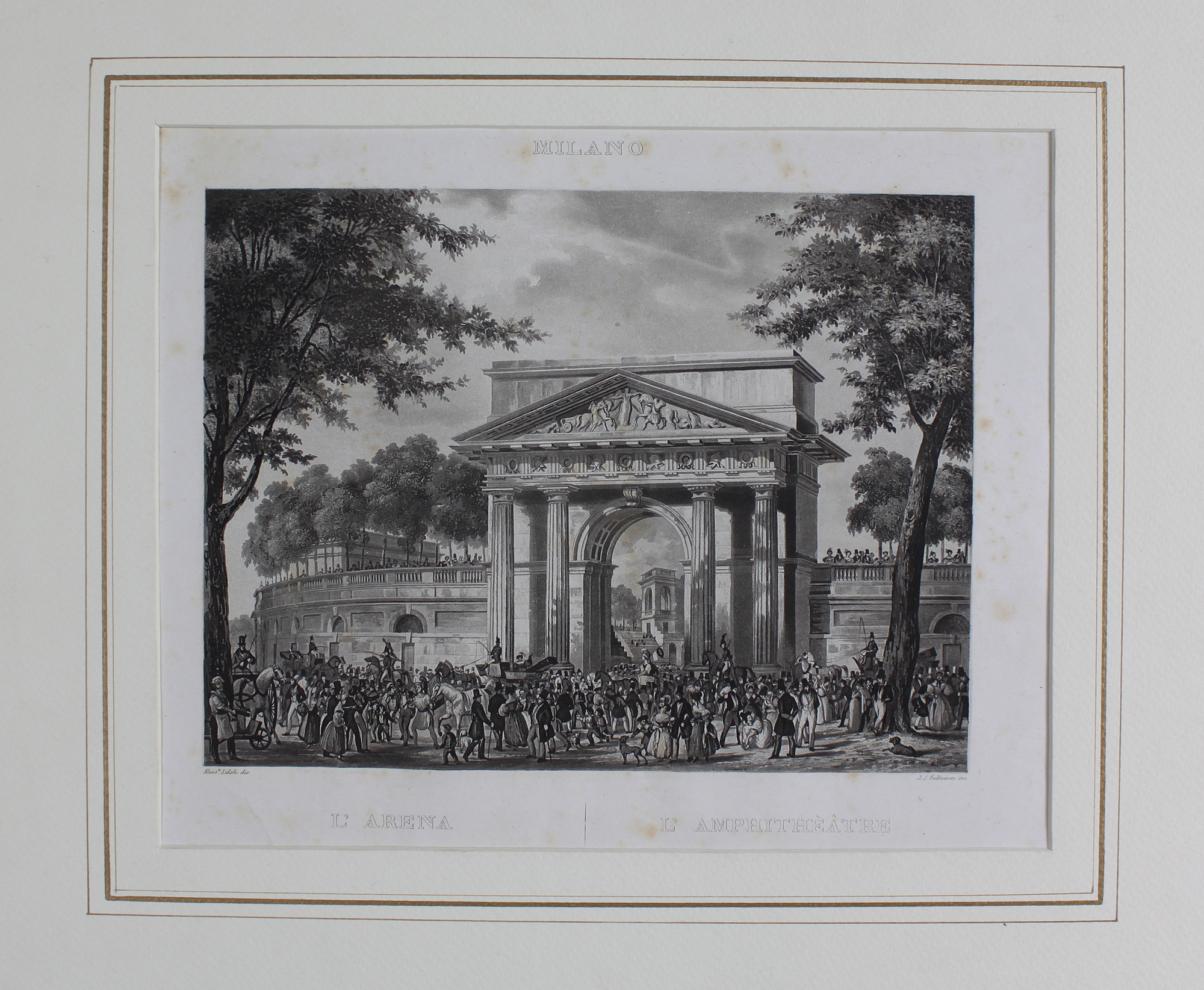 SIDOLI ALESSANDRO - FALKEISEN JOHANN JACOB. L'Arena / L'Amphithèàtre. Milano, …