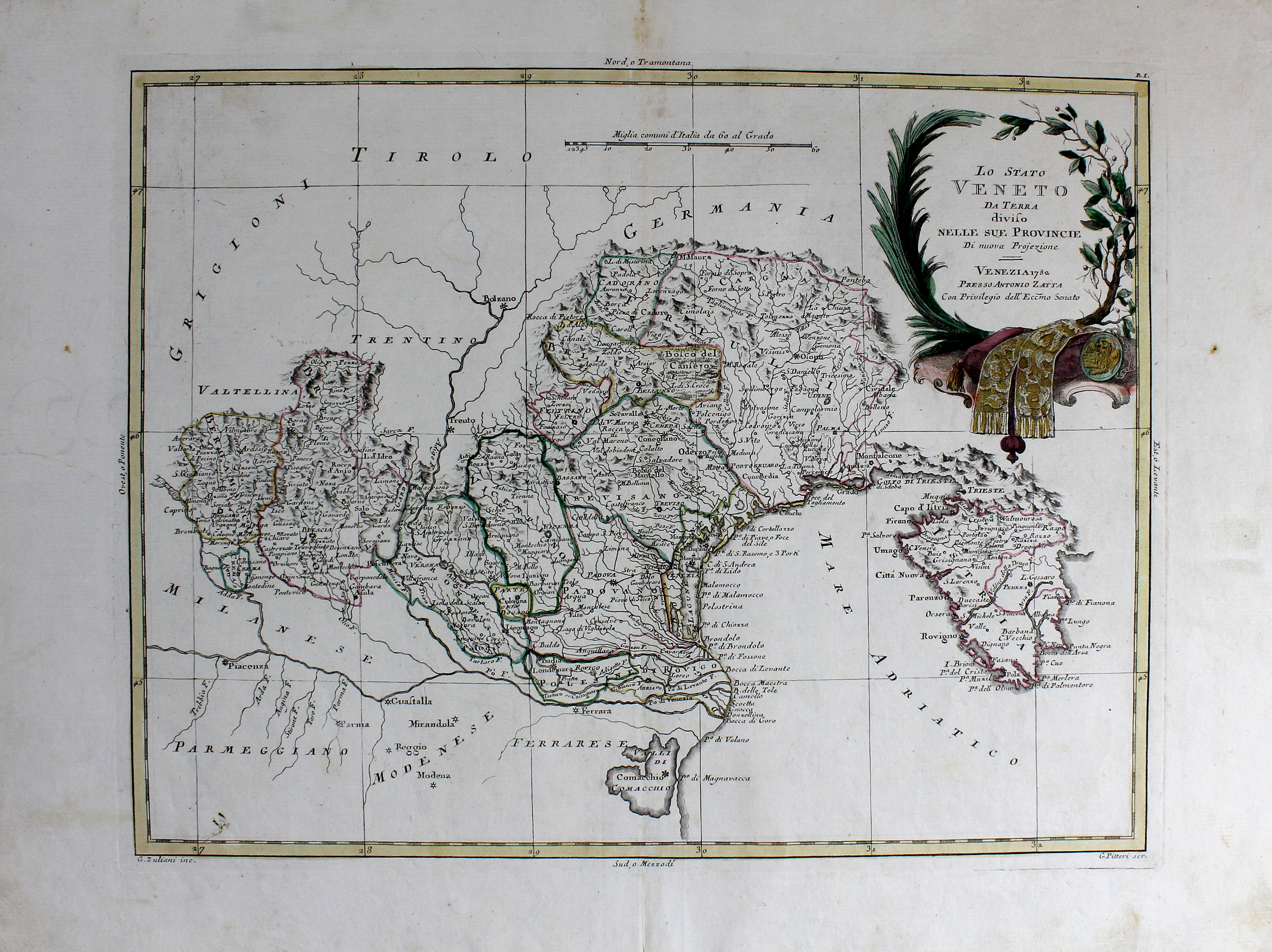 ZATTA ANTONIO. Lo Stato Veneto da Terra diviso nelle sue …