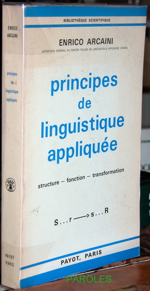 Principes de linguistique appliquée - Principes pour une linguistique appliquée …