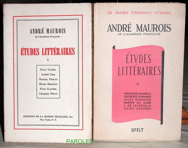 Etudes littéraires - I + Etudes littéraires - II.