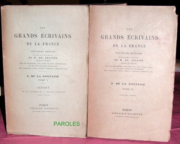 Lexique de la langue de J. de La Fontaine avec …