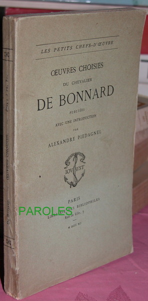 Oeuvres choisies du chevalier de Bonnard.