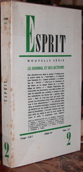 Esprit n°400 - février 1971 - n°2 - Le Journal …