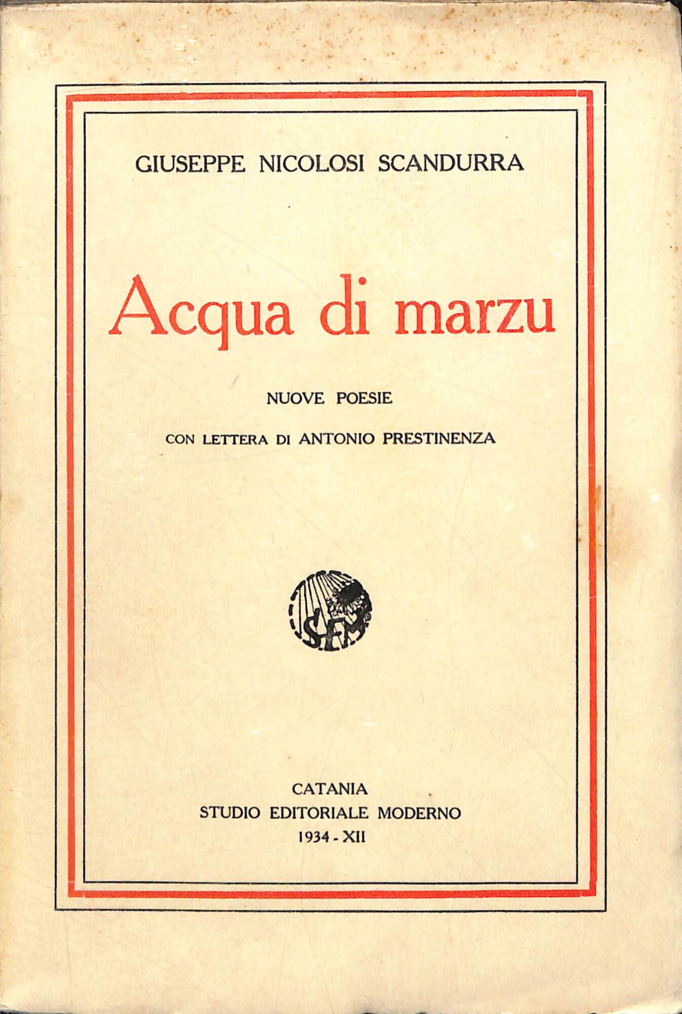 Acqua di marzu : sunetti e canzuni