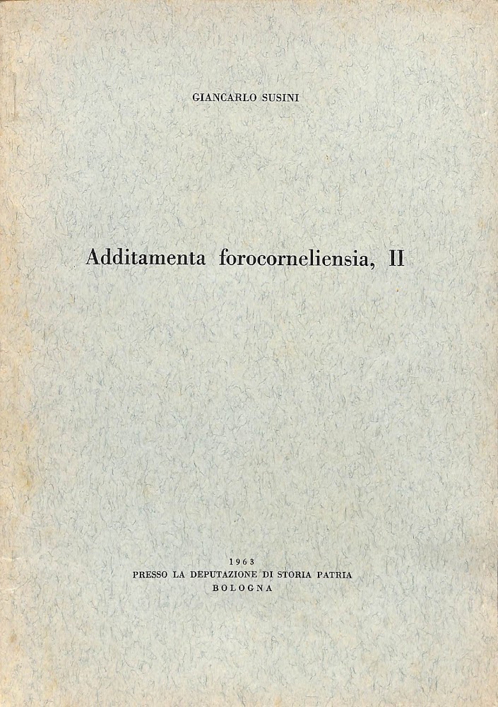 Additamenta forocorneliensia, 2.