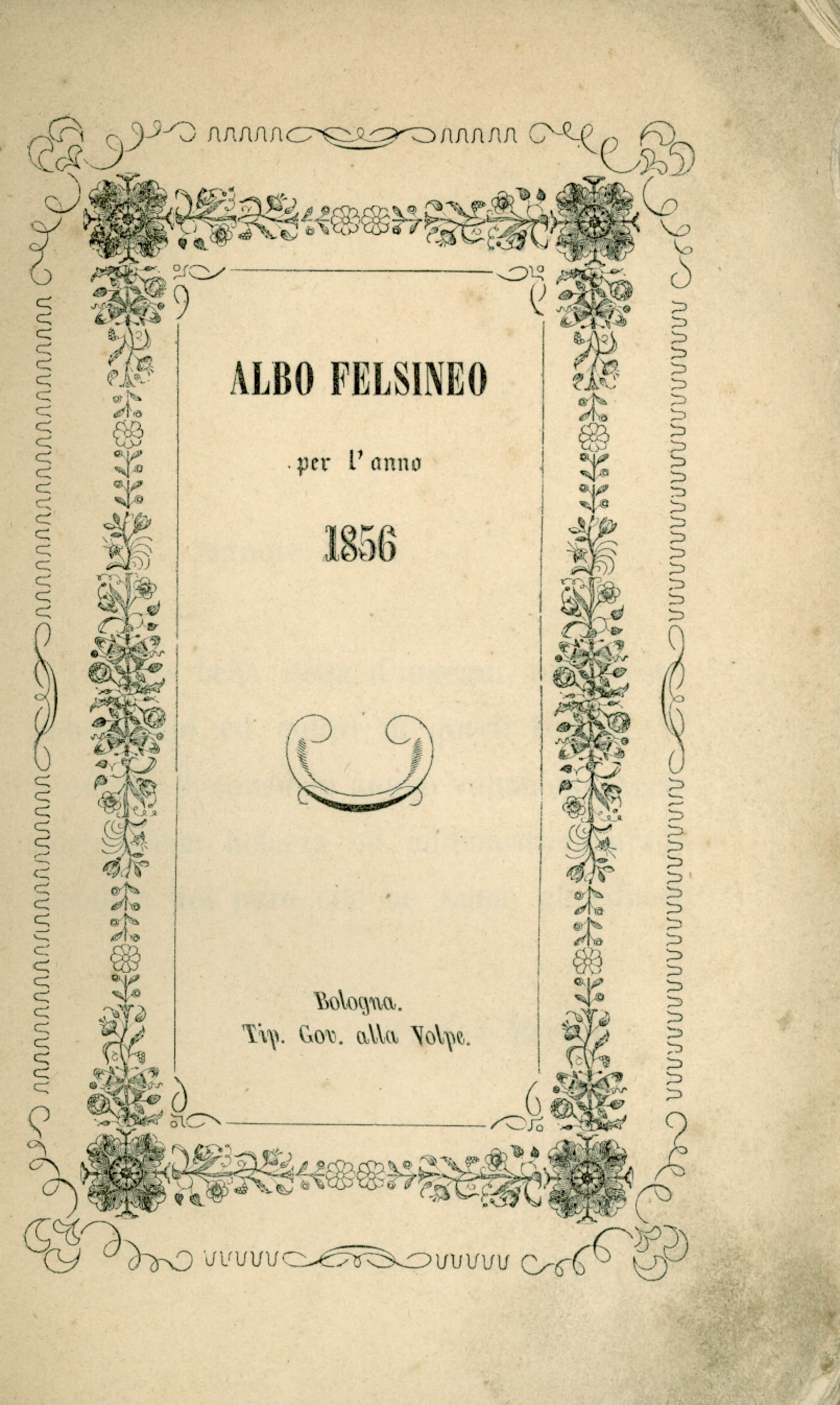 Albo Felsineo per l'anno 1856