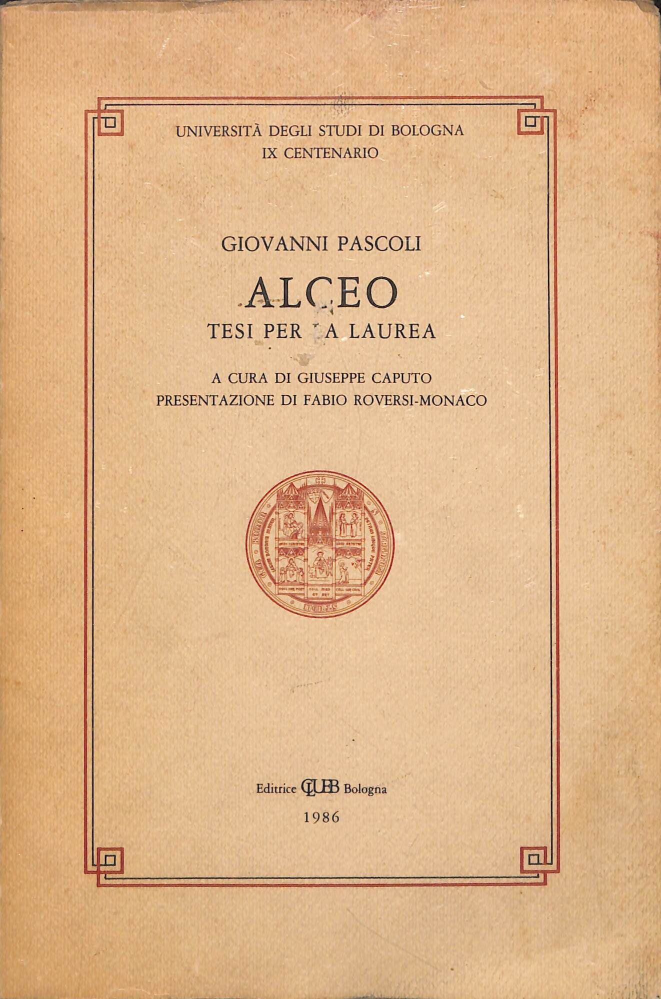 Alceo : tesi per la laurea