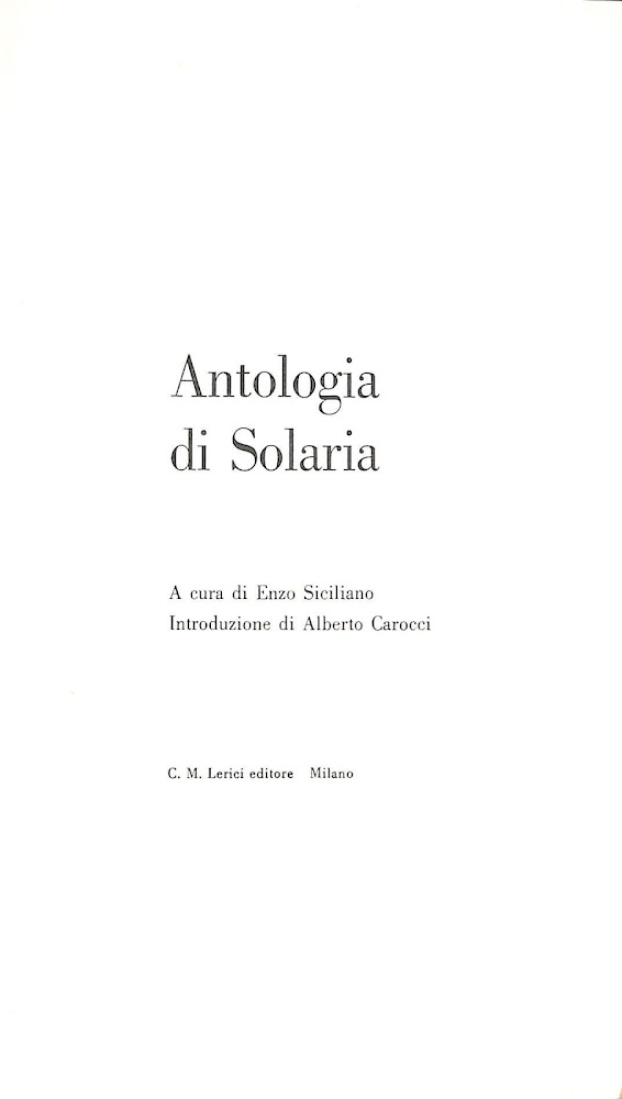 Antologia di Solaria