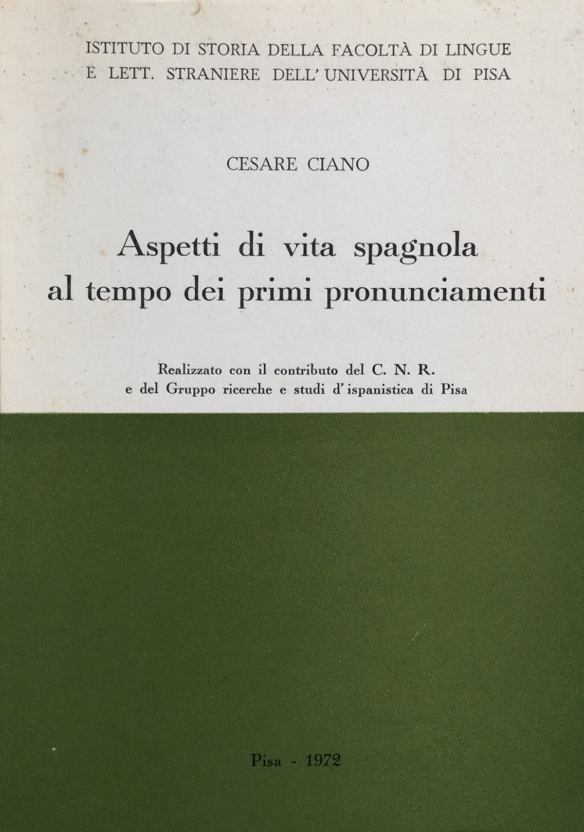 Aspetti di vita spagnola al tempo dei primi pronunciamenti