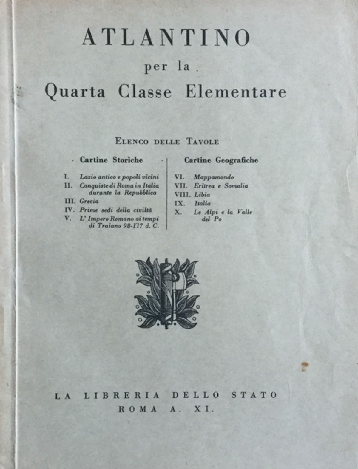 Atlantino per la quarta classe elementare