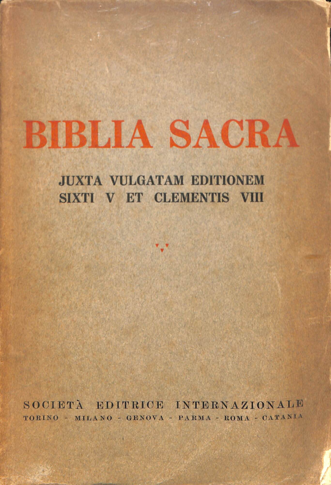 Biblia Sacra juxta Vulgatam editionem Sixti V et Clementis VIII