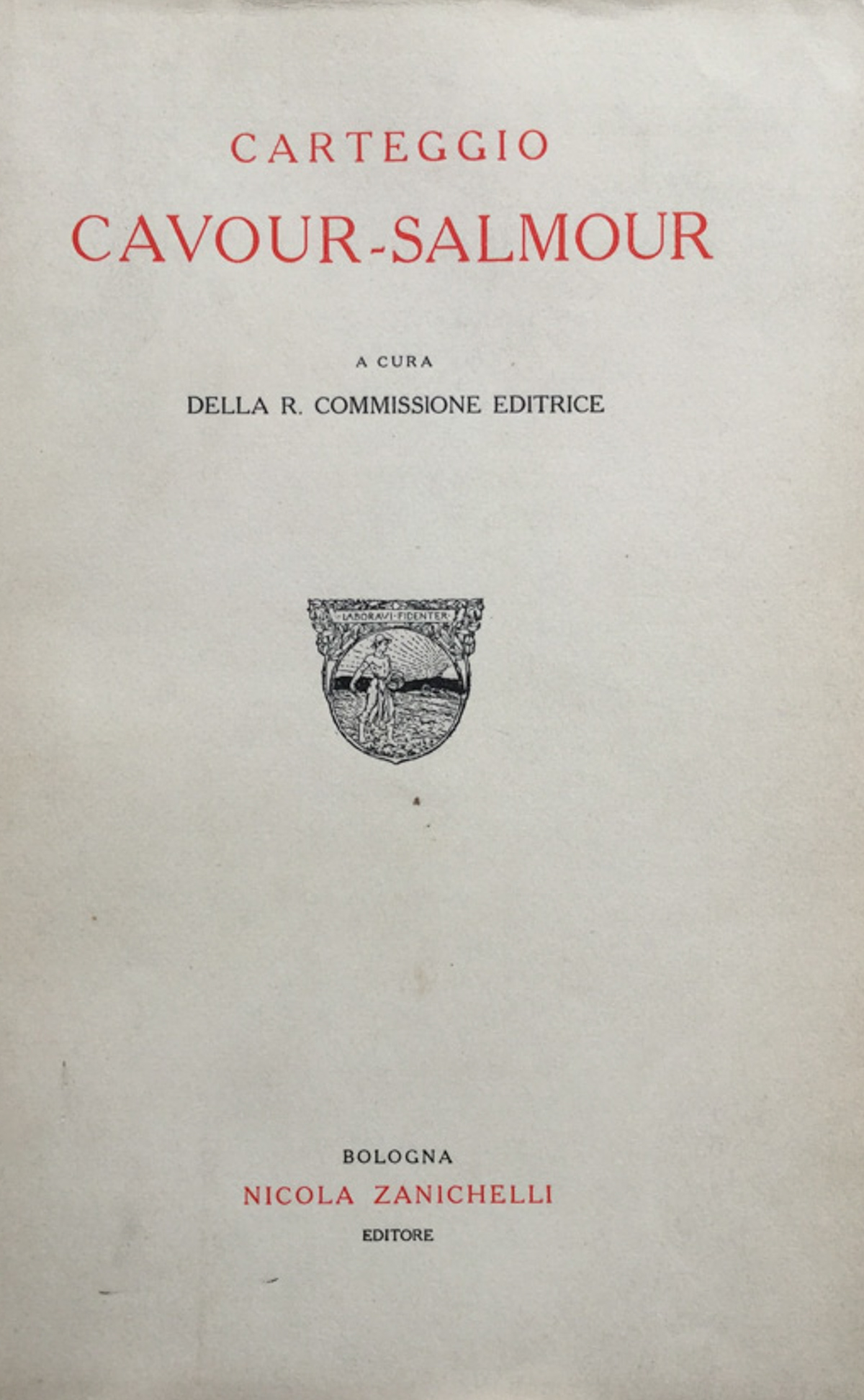 Carteggio Cavour-Salmour.