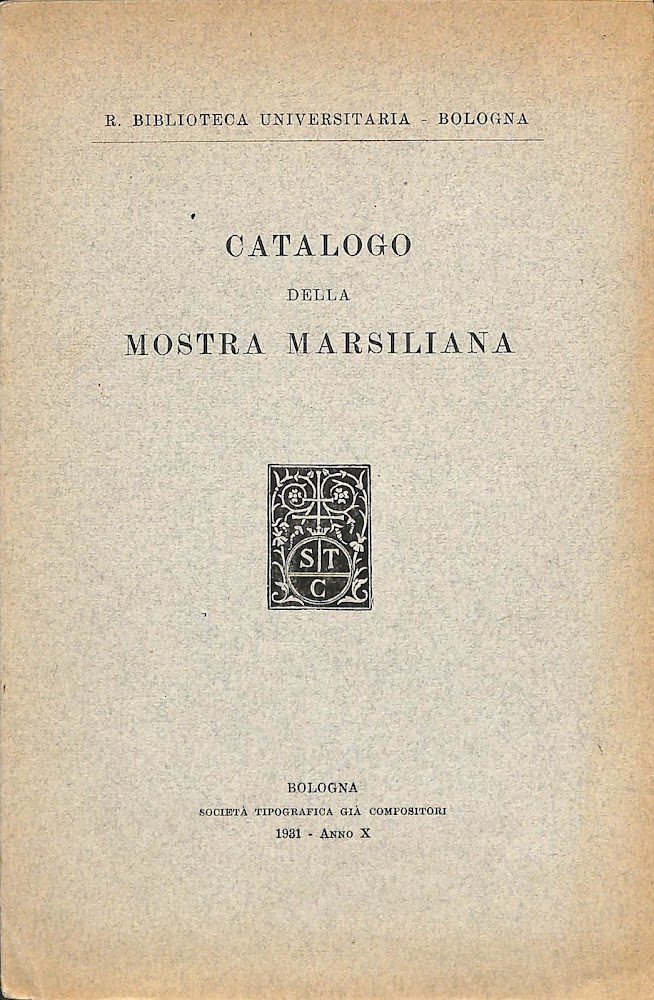 Catalogo della mostra marsiliana