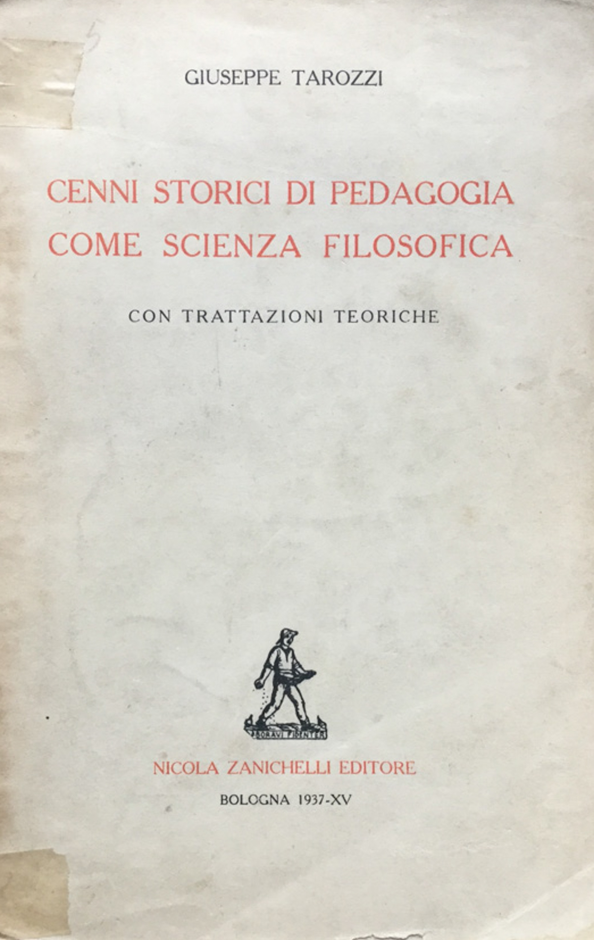 Cenni storici di pedagogia come scienza filosofica