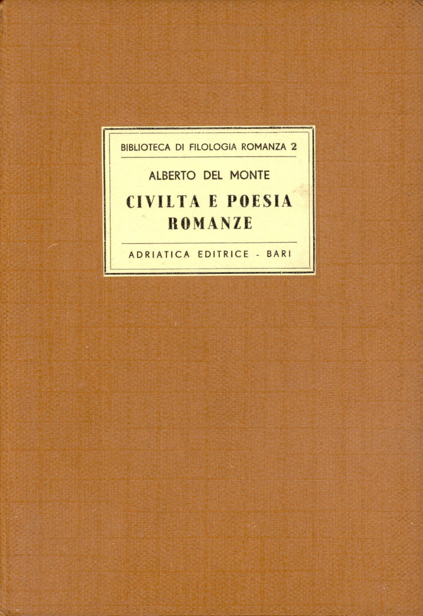 Civiltà e poesia romanze