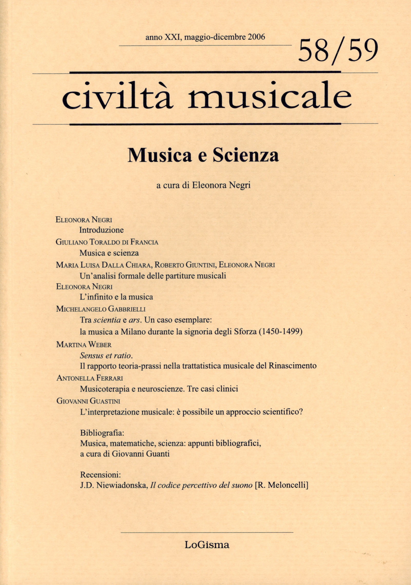 Civiltà musicale 58/59 2006