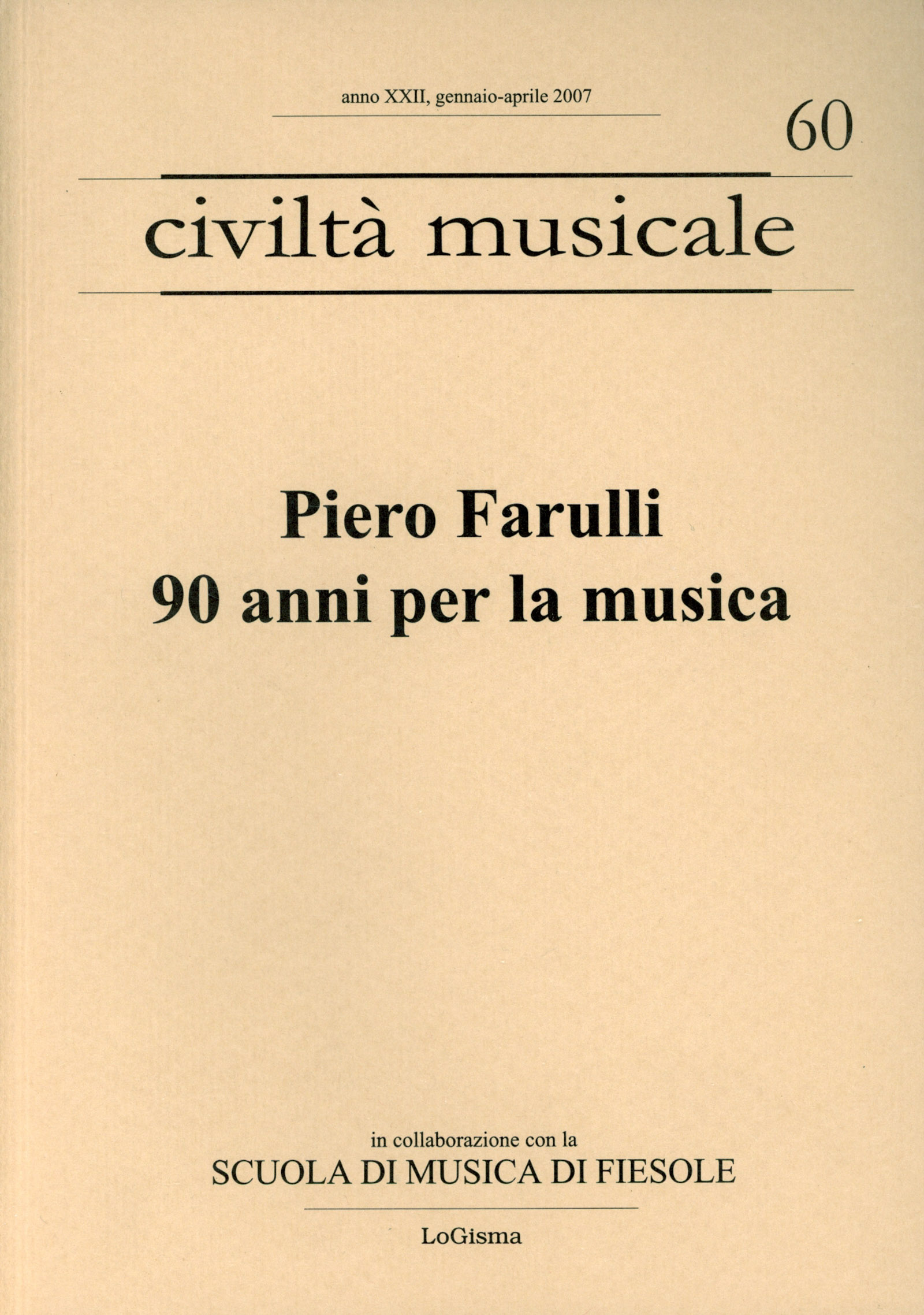 Civiltà musicale 60 2007