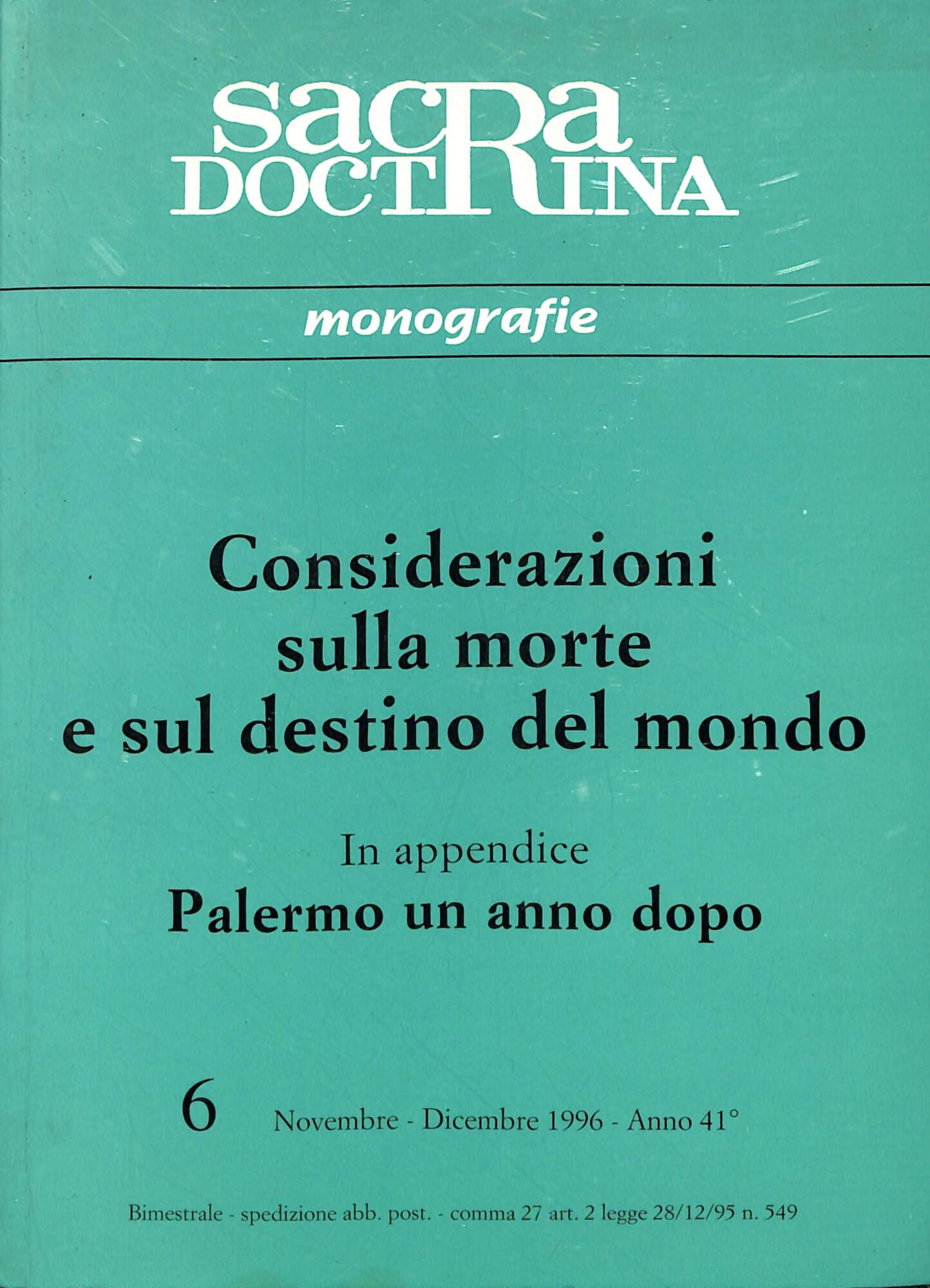 Considerazioni sulla morte e sul destino del mondo