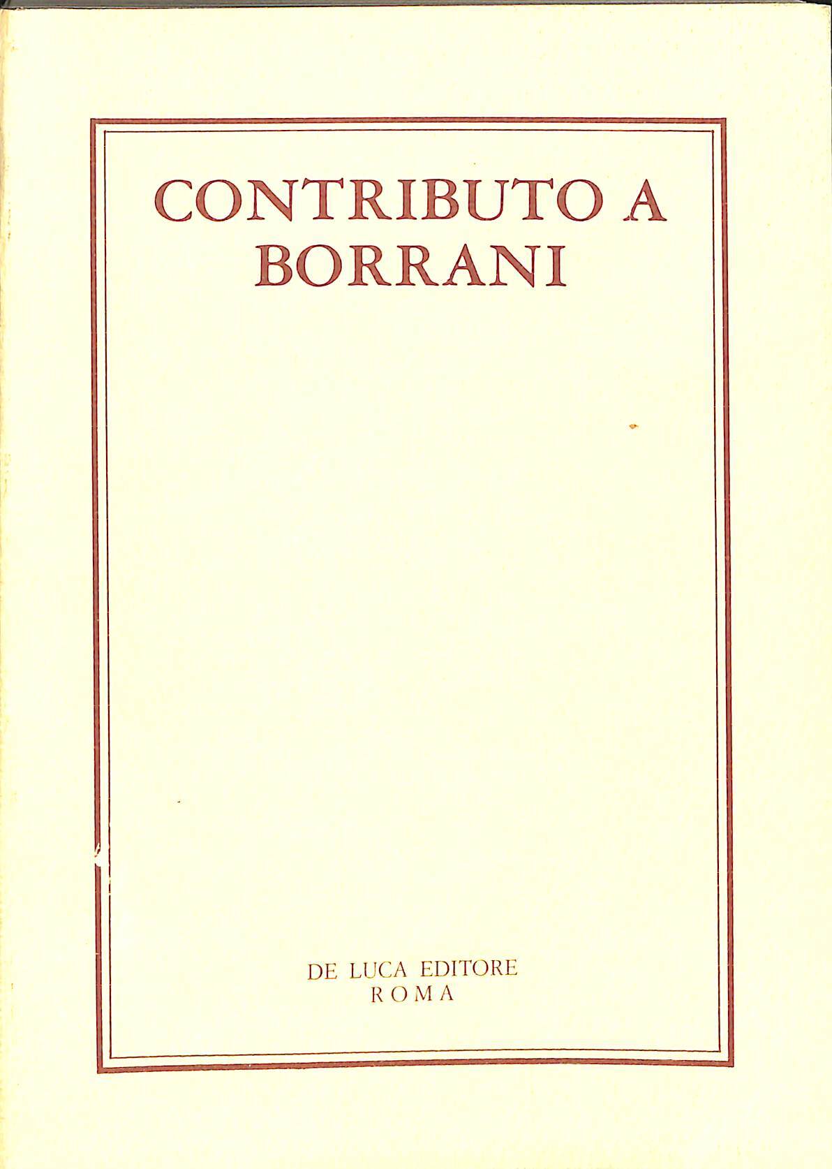 Contributo a Borrani