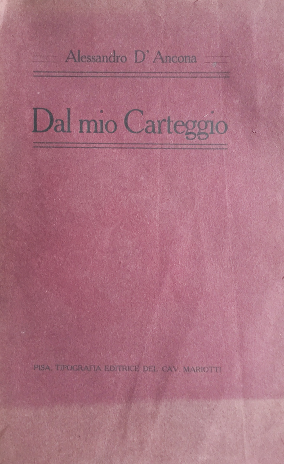 Dal mio carteggio