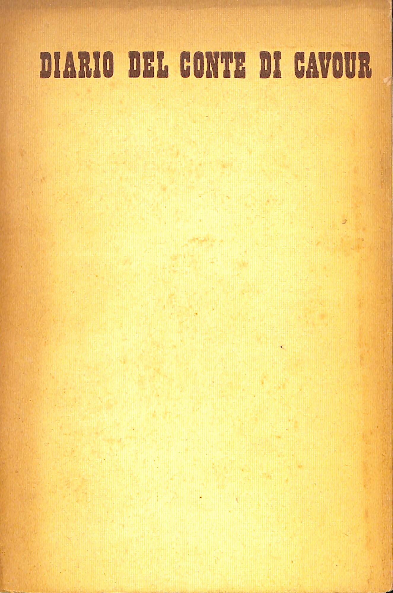 Diario (1833-1843) del conte di Cavour