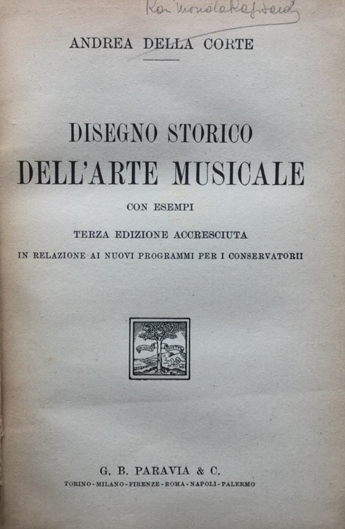 Disegno storico dell'arte musicale