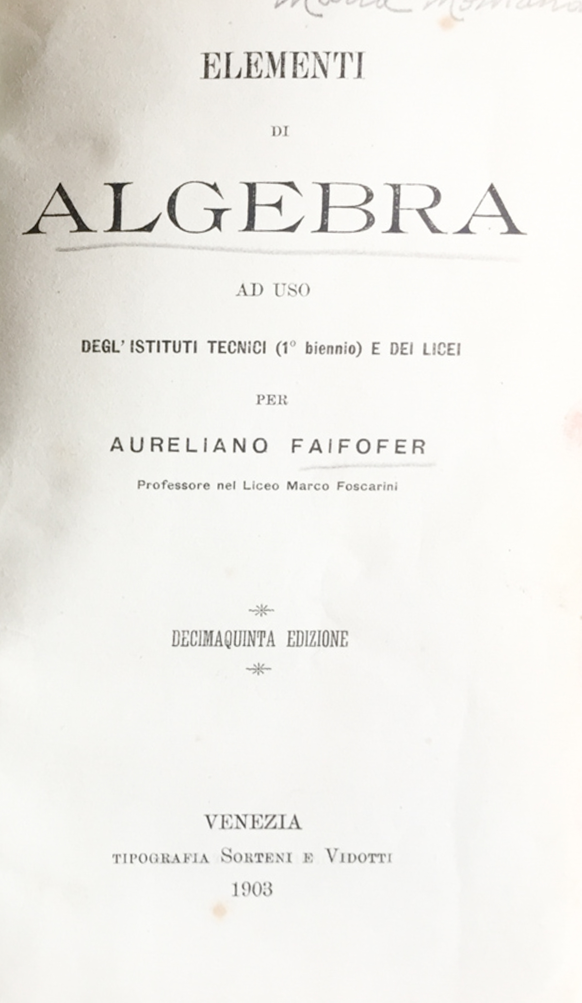 Elementi di Algebra