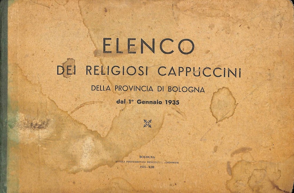 Elenco dei religiosi cappuccini della Provincia di Bologna dal 1^ …