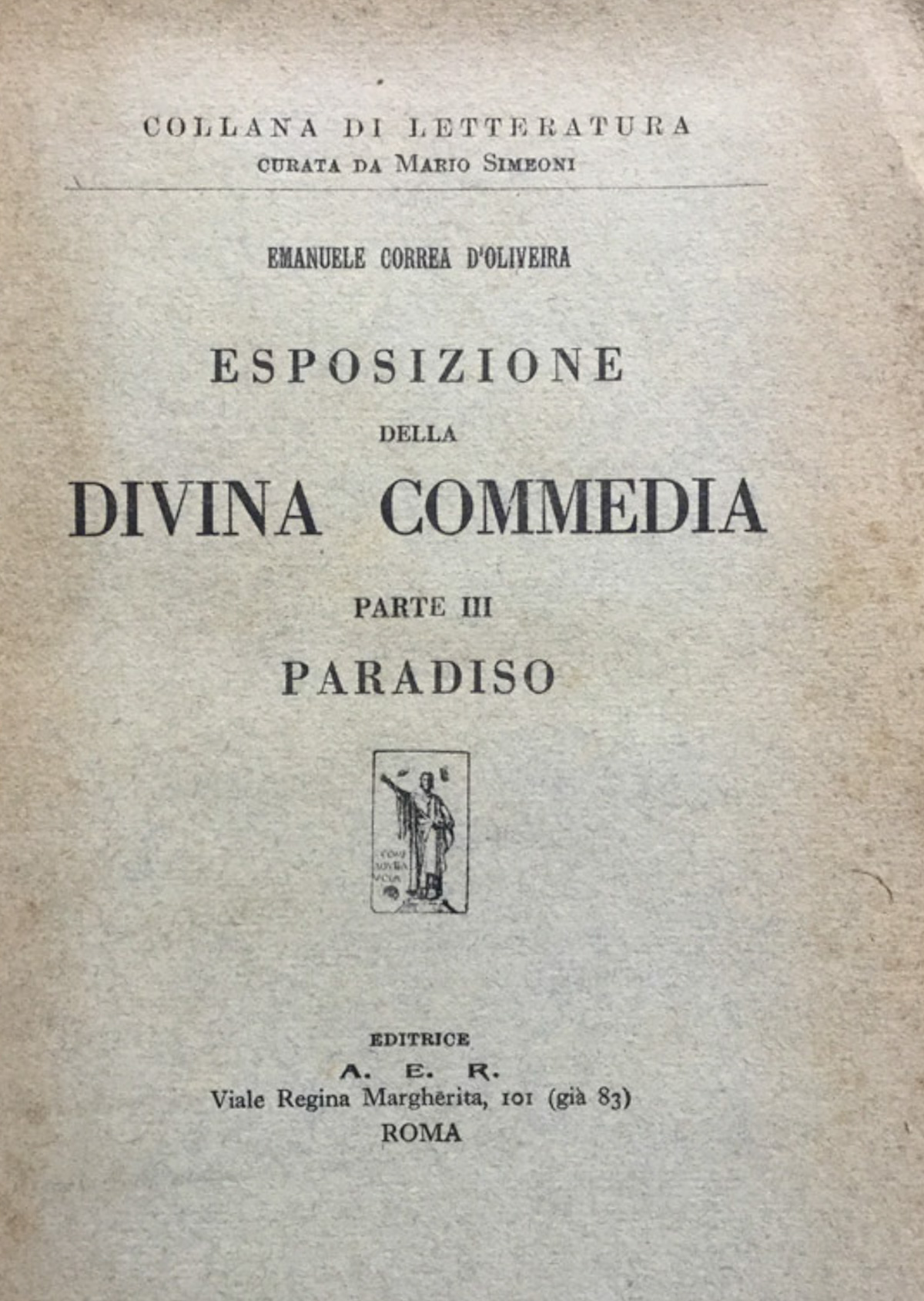 Esposizione della Divina Commedia. Parte Terza, Paradiso.