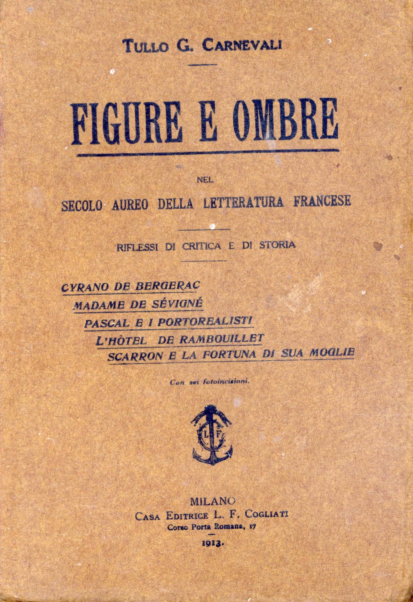 Figure e ombre nel secolo aureo della letteratura francese