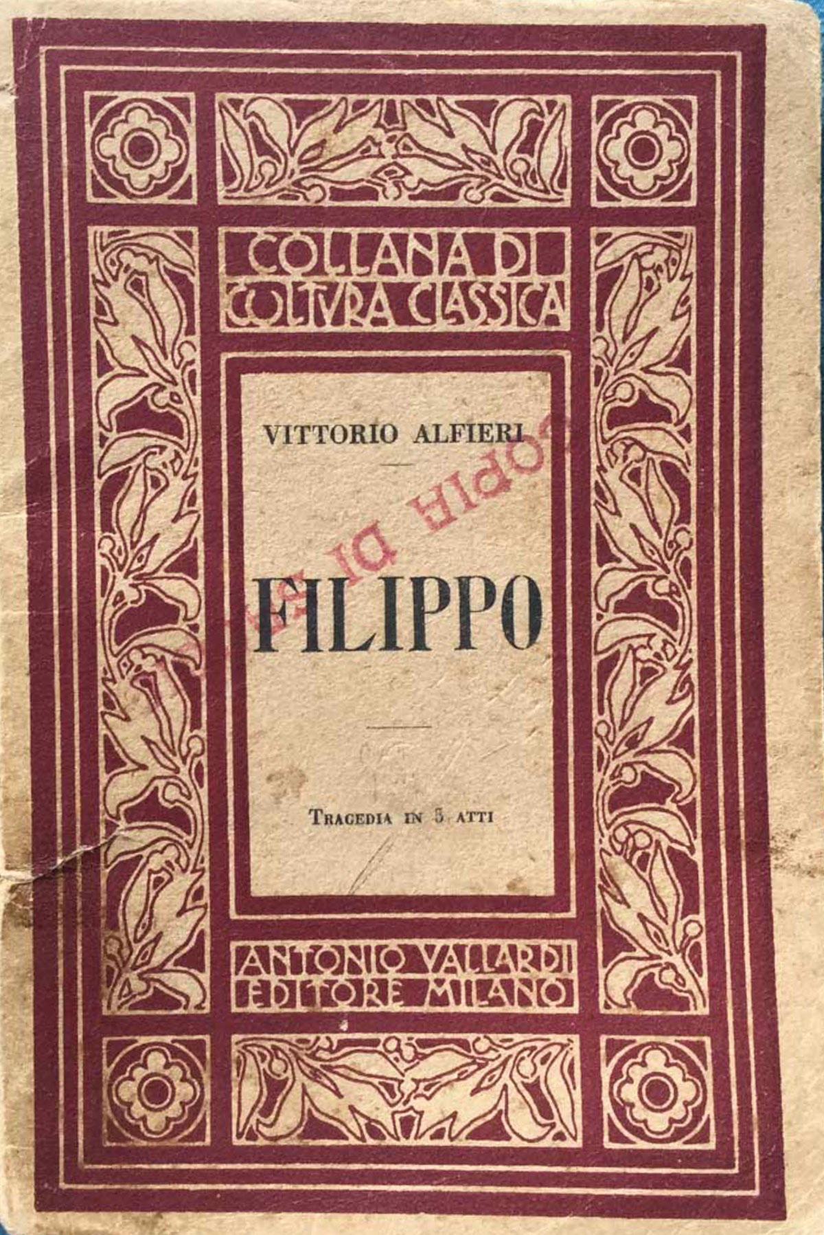 Filippo. Tragedia in cinque atti con studio biografico di Avancinio …