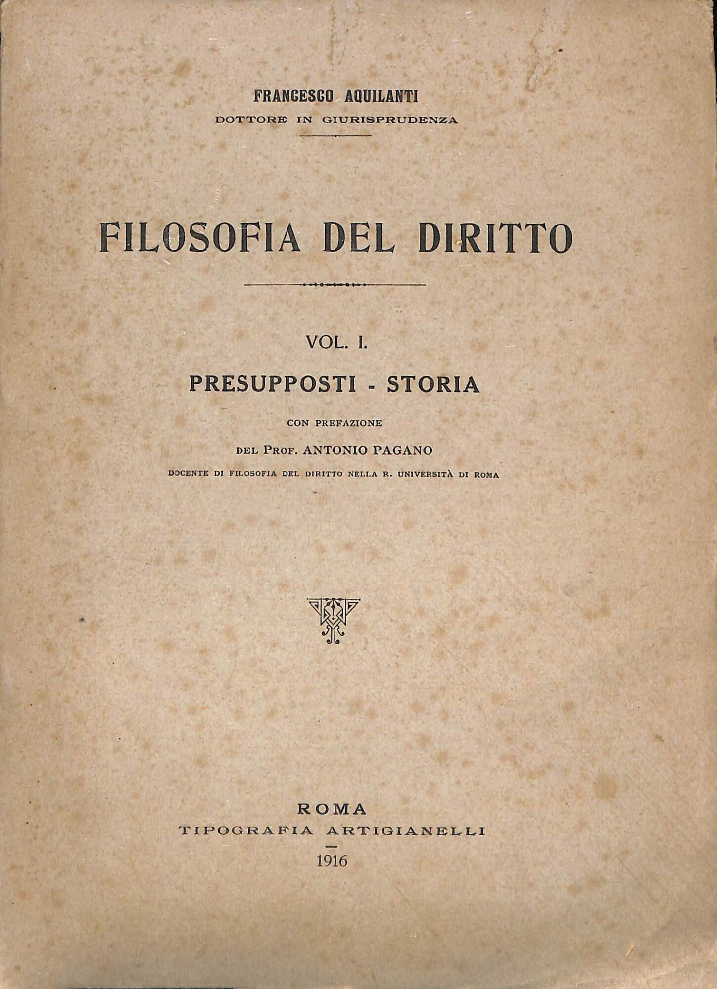 Filosofia del diritto vol. 1