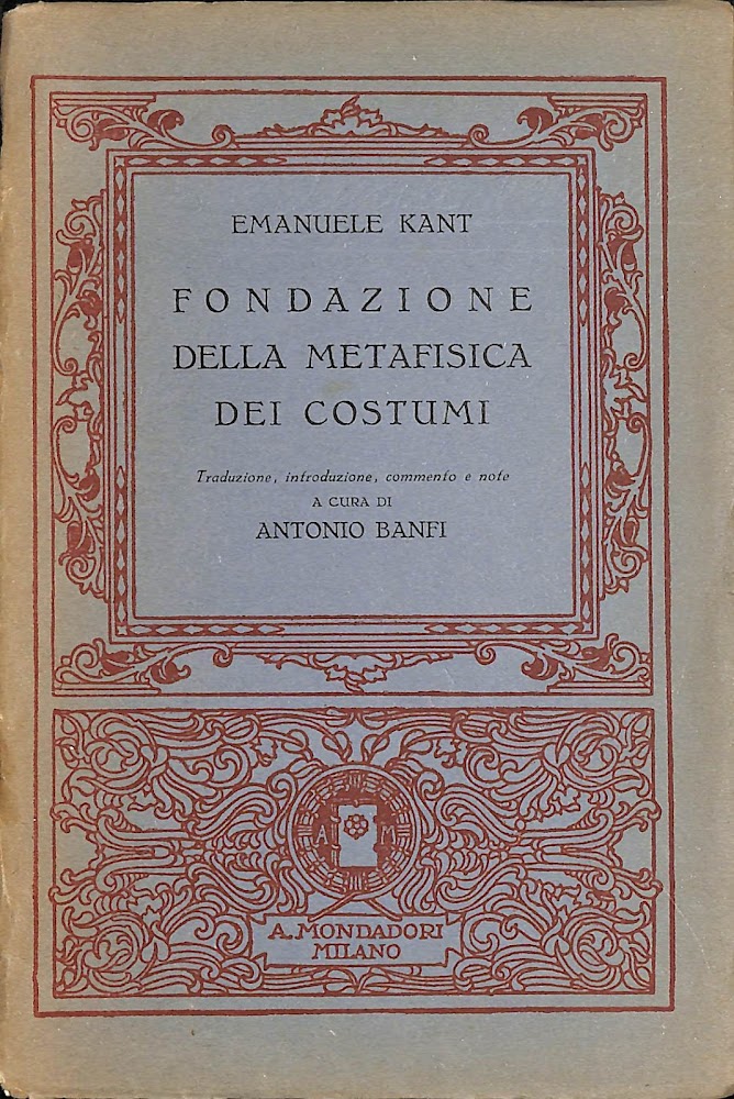 Fondazione della metafisica dei costumi