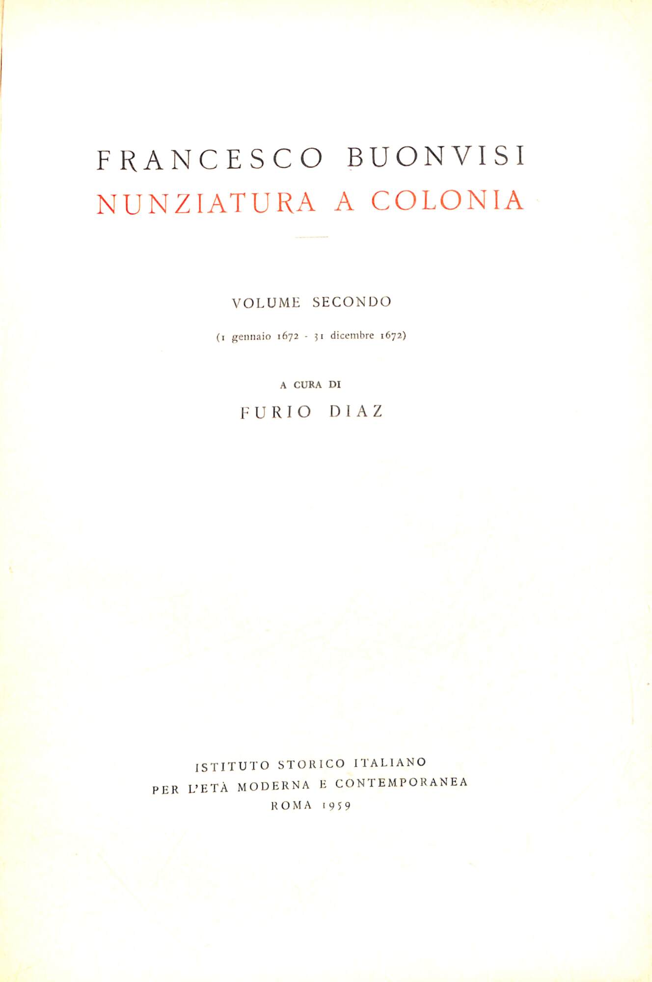 Francesco Buonvisi : nunziatura a Colonia