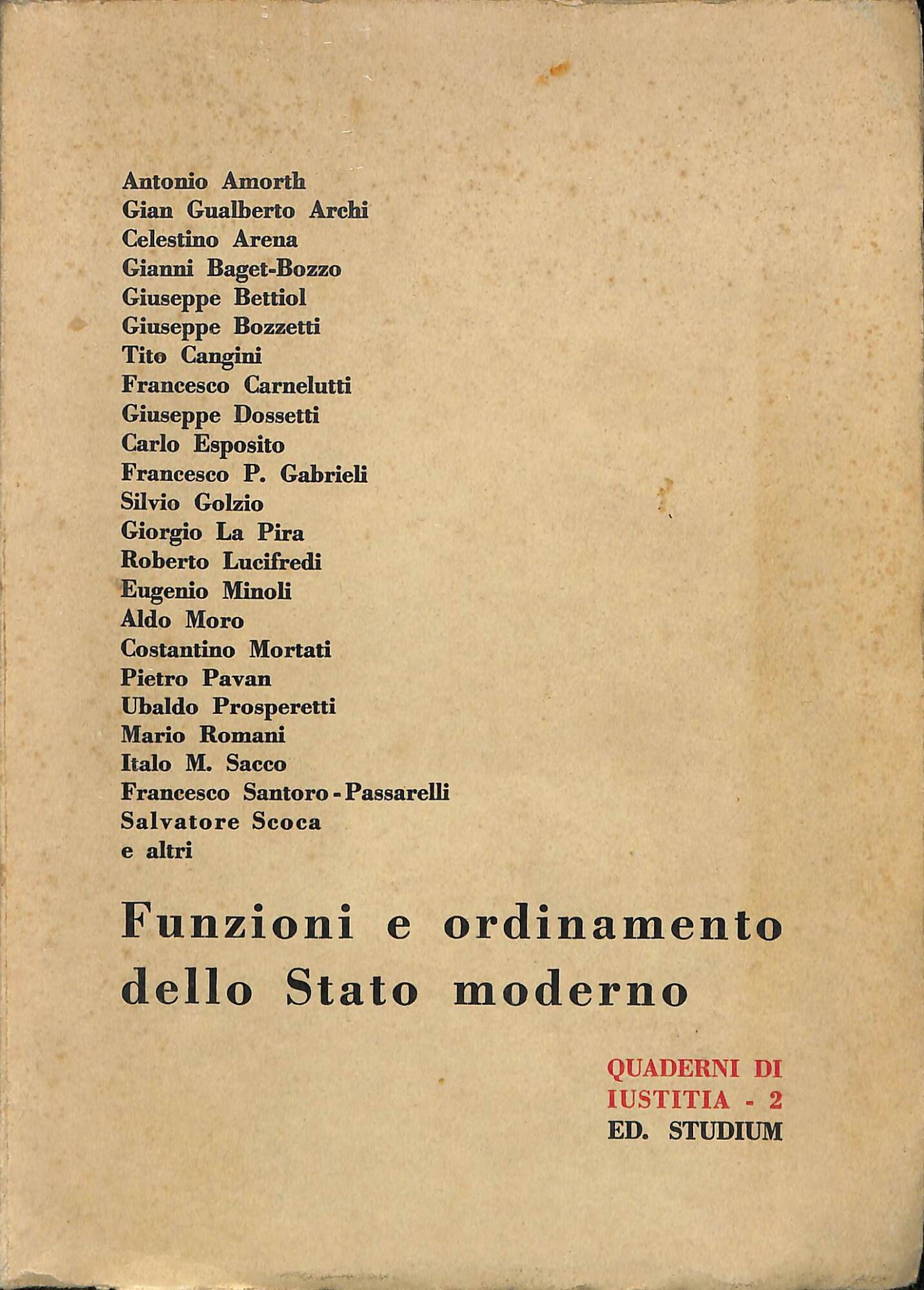 Funzioni e ordinamento dello stato moderno