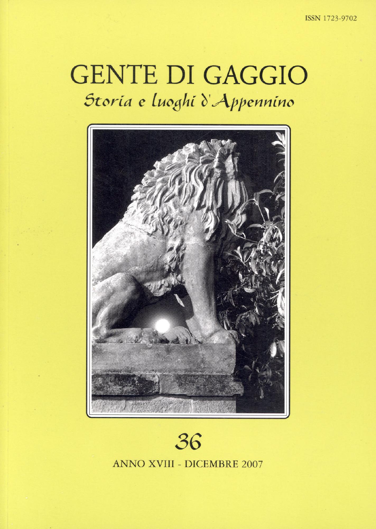 Gente di Gaggio 36. Dicembre 2007